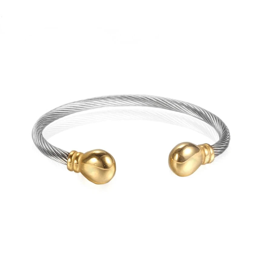 Twisted Cable Magnetic Bracelet Cuff