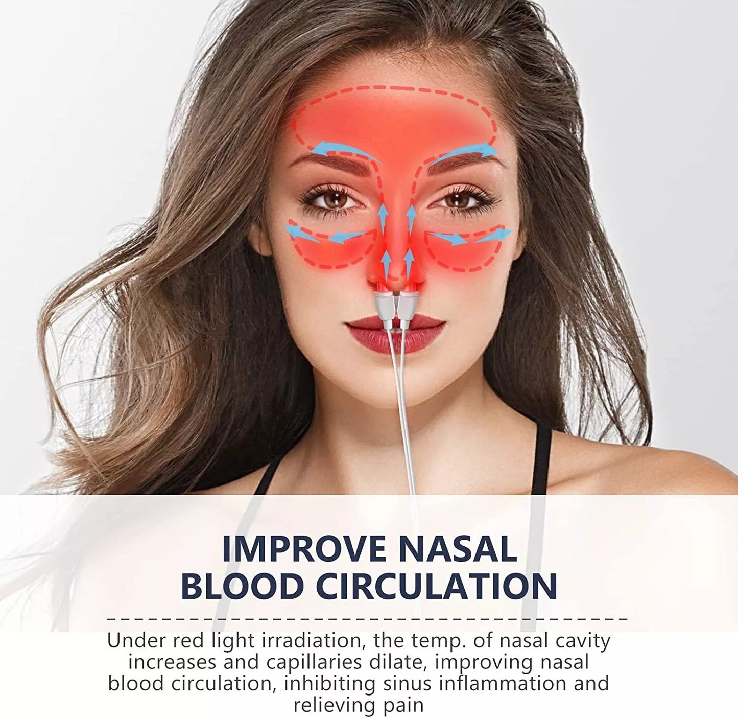 Cordless Bio light Device for Treating Sinus Allergy and Nasal Congestion