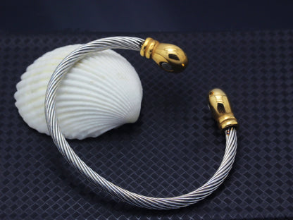 Twisted Cable Magnetic Bracelet Cuff