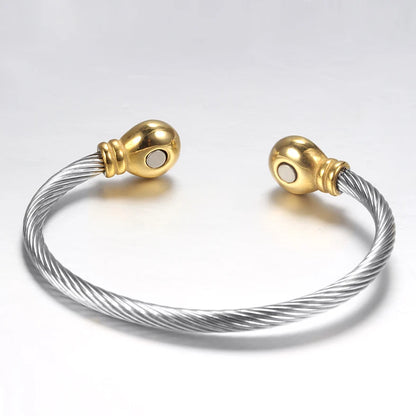 Twisted Cable Magnetic Bracelet Cuff