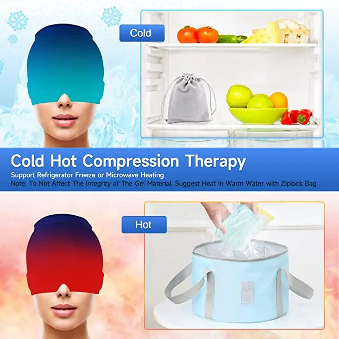 Hot Cold Gel  Therapy  for Headache  and Migraine Relief